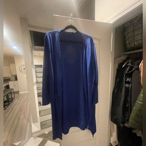 Longline blue cardigan